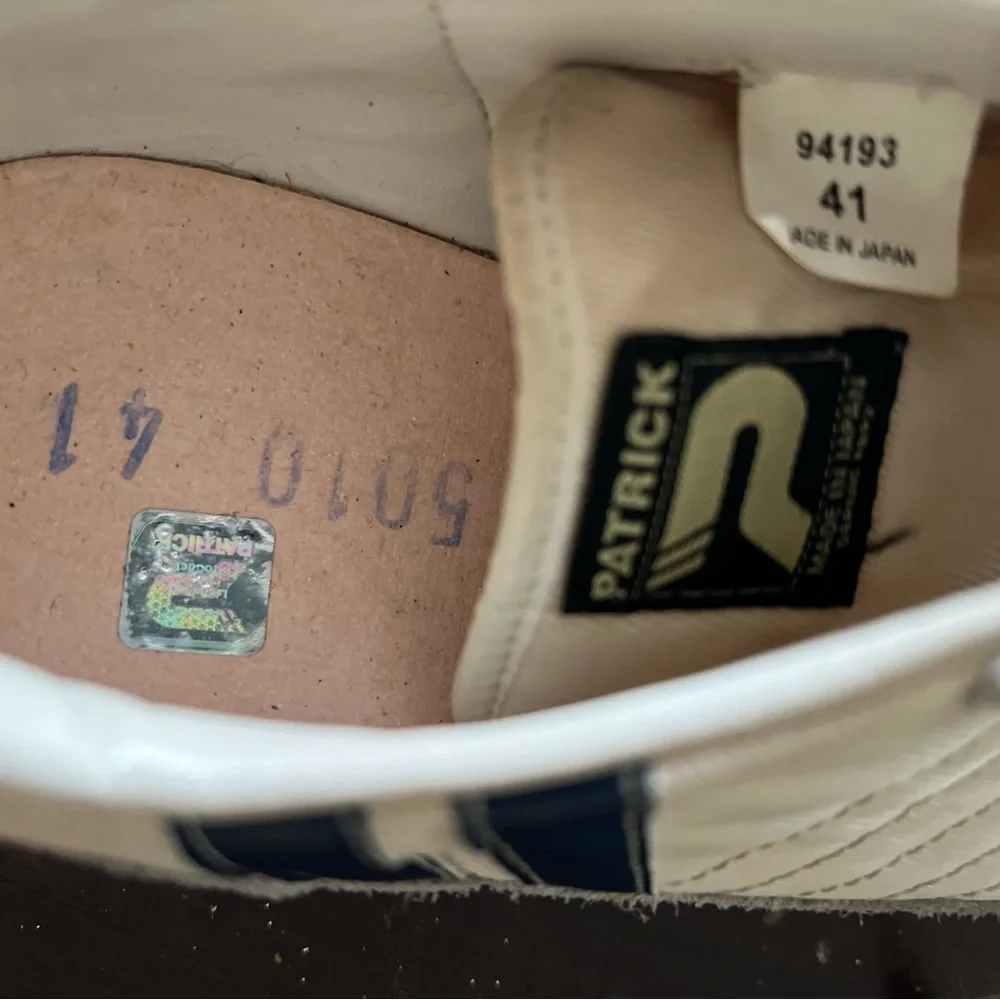 Patrick Marathon unisex size 41 sneakers,‎ Men’s 8, Blue and Cream